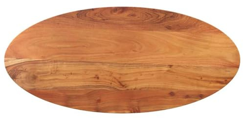 vidaXL Tischplatte 120x50x2,5 cm Oval Massivholz Akazie