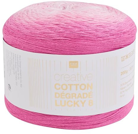 Rico Design Creative Cotton Dégradé Lucky 8, 200 g, ca. 800 m Farbe 020