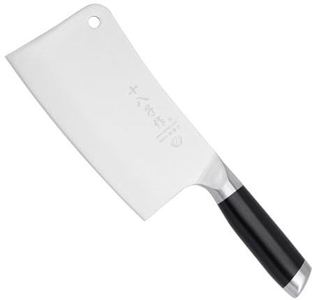 SHI BA ZI ZUO Kochmesser Küchenmesser Hochwertiges Fleischermesser aus rostfreiem Stahl Chinesisches Schneidemesser mit durchgehender Klinge zum Schneiden von Knochenfleisch