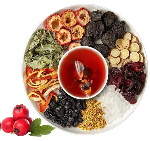 Sour Plum Soup Tea Bags 17.63oz (10g*50bags) Non Boiling Mixed Fruit Tea | Sweet Sour Delicious, Edible All Year Round, Must Drink Beverage In Summer, Cold Brewed Hot Drink, Small Tea Bag, Convenient