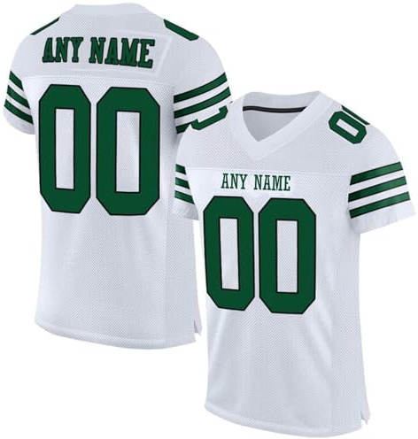 American Football Custom Jersey for Men Women Youth Personalised Name Number Team Name Logo Jerseys Customise Breathable Sports T-Shirts Quick Dry Rugby Uniform Moisture Wicking Active Tops