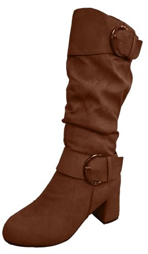EJIMUQO Regalo Mamma Natale Stivali Donna Tacco Numero 42 Stivaletti Pelle Donna Tacco Largo Stivaletti Blu Bambina 28 Stivaletto Donna Con Tacco Basso Stivali Pelle Donna Testa Di Moro