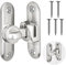 pangdapengpeng Serratura Porta Scorrevole, 90/180 Gradi Chiavistello per Porta in Legno, Chiusura Porta Scorrevole con Viti per Cucina, Giardino, Camera da Letto (Argento)