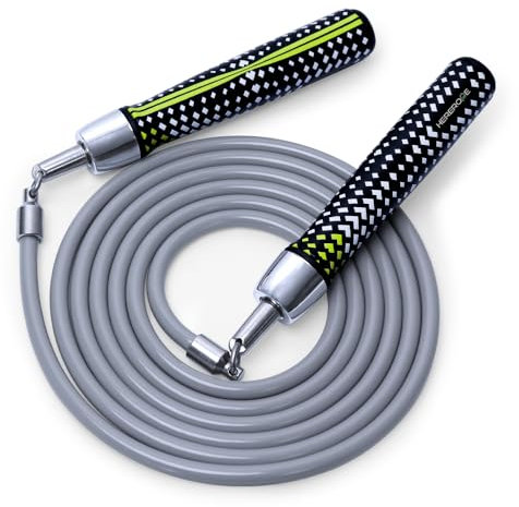 Hererope Weighted Jump Ropes for Men & Women, 1LB Jump Rope Weighted With Ball-bearing, No-Slip Grip, Durable Steel Cable, Heavy Jump Rope Designed for Fitness, High-Intensity Strength Workouts,