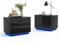 Mondeer Nachttisch 2er Set, LED Nachtschrank mit 2 Schubladen und 1 USB Anschlüsse für Schlafzimmer Wohnzimmer, 60 x 39 x 45cm, Schwarz
