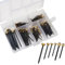 YUNPYCHY Bildaufhänger Stahlnägel 110pcs, Stahlnägel Bildaufhänge set, Bildernägel, Schwere Wandbilder und Spiegel Hängeset, Spiegelwandhängematerial, Dekorationen auf Beton, Holz und Trockenbauwänden