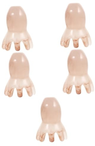 FRCOLOR 5 Teiliges Meridian Massagekamm Set Faszien Set Rad Kämme Gesichtsmassagegerät Taschentuch Manuelles Kopf Toupier Glätteisen Ring Mit Borstengriff Haarbürste Für Die