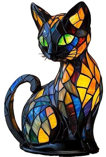 LED Lampe (Corgi/Mops/) - Handgefertigte Harz Nachttischlampe mit warmem Umgebungslicht, Wohndeko für Hundeliebhaber & Tierische Schlafzimmerbeleuchtung (Cat B)