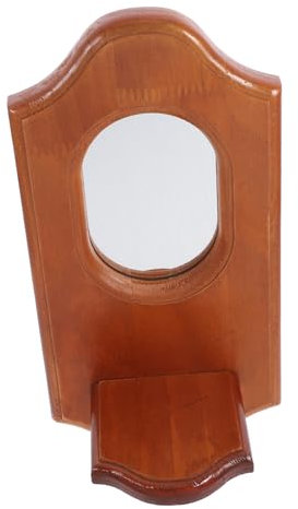 Mobestech Wandkerzenhalter Aus Holz Und Glas Verspiegelter Kerzenständer Wandmontage Multifunktionale Wohnraumdeko Stumpenkerzenhalter