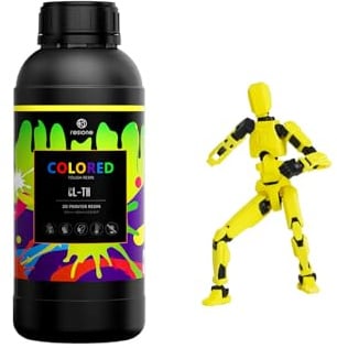 RESIONE CL-TH Colour 3d drucker resin, 10 leuchtende Farben, tough resin & abs like resin für Actionfiguren & Mecha-Teile – 1000g (Zitronengelb)