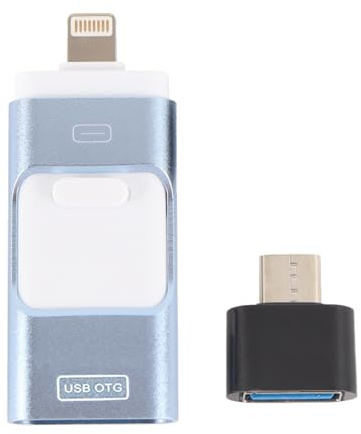 Ludom Memoria USB 3.0 4 en 1 de 128 GB para teléfonos móviles Android, PC y tabletas. Copia de datos con un solo clic.