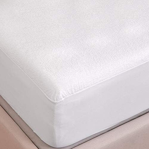 Tofern Protège Matelas Imperméable 160X190/200 100% Fibre de Bambou Couvre Matelas Drap Housse Alèse Anti-acariens Antibactérien Respirant Ultra Doux Silencieux Beige