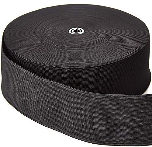Black Elastic 50mm ~ 2 Inch Wide X 1M Lengths