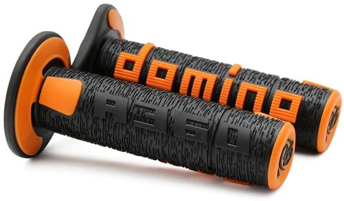 DOMINO Coppia MANOPOLE Nero/Arancio off Road