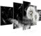 Runa Art - Bilder Pusteblume 200 x 100 cm 5 Teilig XXL Wanddekoration Design Grau 015851c