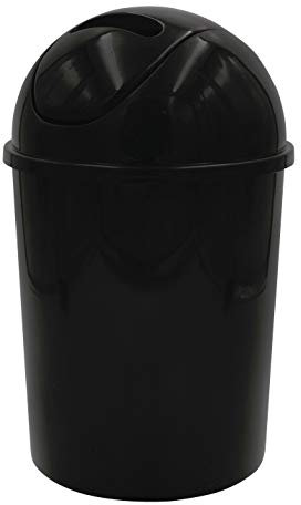 RIDDER Kosmetikeimer, Abfalleimer mit Schwingdeckel Eco 5 L schwarz