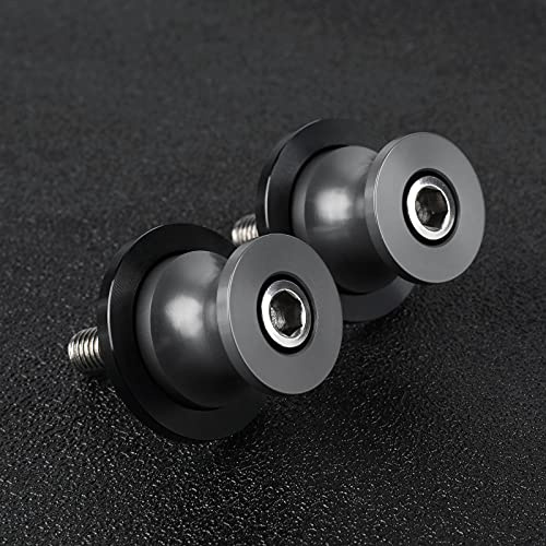 Universal 8mm Ständeraufnahme - 2Pcs M8*1,25 Bobbins Montageständer für Z900 Z800 Z1000 Suzuki GSR600 SV650 V-Strom GSF 650 1200 1250GS CBR1000RR Hornet CB600 - Grau