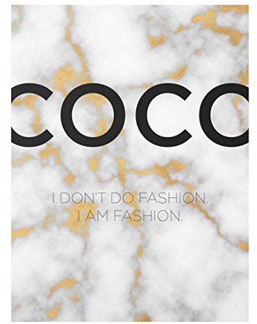 Bilderwelten Glasbild Coco - I Don't do Fashion - Deko Wandbild aus Glas Hochformat, 80x60 cm