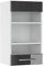 Vicco Küchenglasschrank Fame-Line, Glashängeschrank, Anthrazit Hochglanz/Weiß, 40 cm