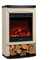 KLARSTEIN Carinthia Chimenea eléctrica 900/1800W, 2 Niveles de Calor, detección de Ventana Abierta, ilusión de Llama LED, calefacción conmutable, 5 Niveles de Brillo, Crema