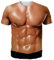 RAISEVERN T Shirt Homme Abdominaux Humour 3D Tee Shirt Faux Muscle Femmes Drôle Marrant Imprimer Moche Chic T-Shirt À Manches Courtes Fête Cadeau Vêtements, XXL