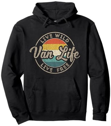 Van Life Abbigliamento Retro Vanlife Felpa con Cappuccio