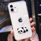Tybiky Custodia per iPhone 11 Pro, motivo creativo, cuscino ad aria, ultra sottile, in silicone, cover bumper chic, antigraffio, per Apple iPhone 11 Pro, panda rossa