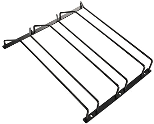 Dianoo Étagère à verres à vin 35,5 cm - Noir - Support pour verres à vin sous étagère - Pour bar et salle à manger - 3 rangées