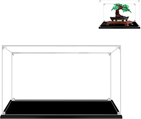 Hosdiy Acryl Vitrine Display Case Schaukasten für Lego 10281 (Bonsai Baum) Modell (Nur Vitrine, Ohne Modell Set)