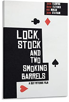 Filmposter Lock Stock And Two Smoking Barrels Crime Comedy, Kunstposter und Wandkunst, Bilderdruck, modernes Familien-Schlafzimmer, Dekor-Poster, 20 x 30 cm