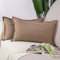 Madizz 2er Set Polyester- Leinen Kissenbezügen Weiche dekorative Kissenbezüge für Sofa Schlafzimmer Kissenhülle Hellbraun 30x50 cm Rechteckig