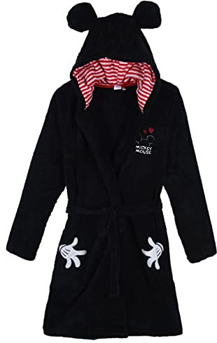 Mickey Mouse Donna Vestaglia (Nero,XL)