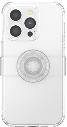 PopSockets iPhone 14 Pro Case with MagSafe, Phone Case for iPhone 14 Pro, Grip Sold Separately, Wireless Charging Compatible - Clear