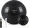 PhysKcal 55cm Black Dicker Gymnastikball und 23 cm Pilatesball Set, Anti Burst Gymnastikball, Anti-Rutsch-Sitzball, Balanceball, Yogaball für Zuhause, Fitnessstudio und Büro