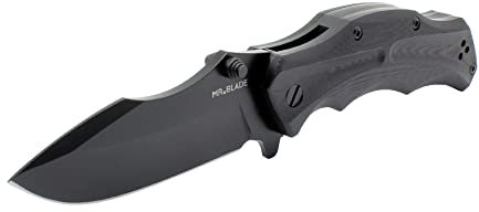 Mr. Blade Bushkraft Messer — HT-1 Schwarz — Modernes Camping Messer aus D2 Stahl