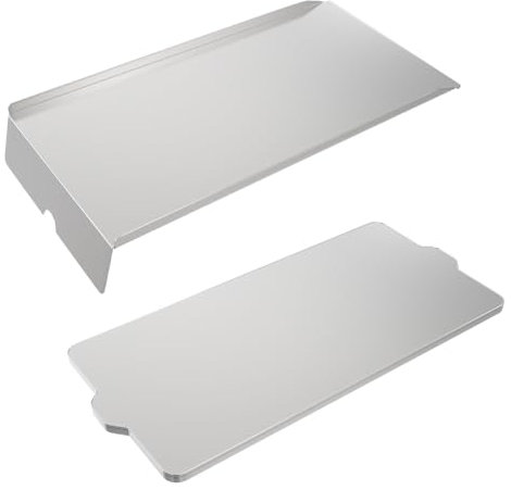 BMMXBI Drip Pan and Stainless Steel Grease Drip Tray Liners Kit for Traeger Pro 34 Series Pellet Grills, BAC410 Drip Tray Liners Drip Pan Replacement for Traeger BAC006, BBQ075, BBQ100, BBQ125