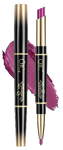 2 in 1 Lippenstift mit doppelseitigem Ende, matt, wasserfest, nicht verblasst, nicht klebrig, Lippenstift (5#)