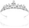 Kristall Tiara Mädchen, Silber Krone Kopfband für Prinzessin, Hochzeit Braut, Festzüge, Festa, Celebrazione