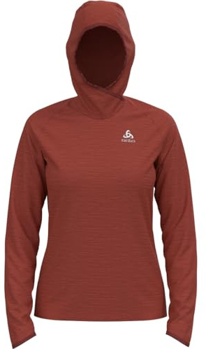 Odlo Damen Laufhoody Run Easy WARM, Cinnabar Melange, S