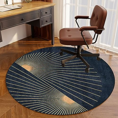 Bürostuhl Unterlage Bodenschutzmatte Runden 150 cm, Unterlage Schreibtischstuhl, Schreibtischstuhl Unterlage, Kratzfest Bodenmatte Stuhlunterlage, Bodenschutzmatte für Hartböden Laminat Parkett