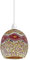 LEDSONE Vintage Mosaic Glass Pendant Light Shade Multi Color Multi Patterns Sphere Ceiling Hanging Lamp Fixture for Home, Bedroom, Café, Restaurant Decor Lighting