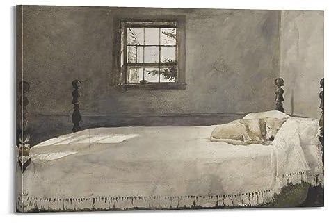 DryNda Andrew Wyeth Poster Master Schlafzimmer Wandkunst Bild Gemälde Leinwand Drucke Kunstwerke Schlafzimmer Wohnzimmer Dekor 60 x 90 cm