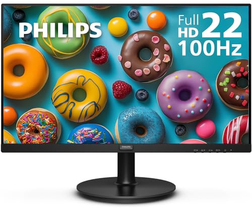 PHILIPS Monitor sottile Full HD (1920 x 1080), frequenza di aggiornamento 100Hz, VESA, HDMI x1, VGA x1, modalità LowBlue, sincronizzazione adattiva, garanzia di sostituzione anticipata di 4 anni,