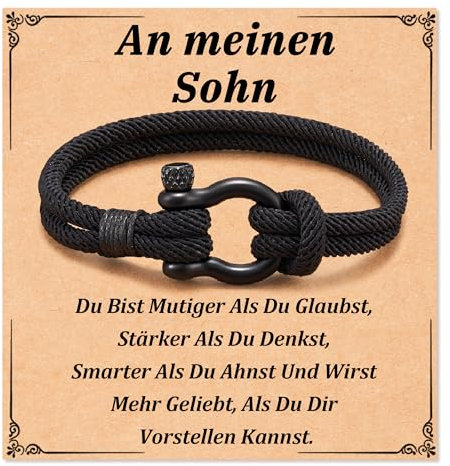 18. 18 Geburtstag Junge Geschenk zum 18 Geburtstag Sohn Teenager von Mama Papa Armband Deko