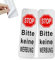 SINMAO Keine Werbung Aufkleber Klein Alu Gebürstet 15x5cm, Hier Bitte Keine Werbung Vertically für Briefkasten Tür 2er-Pack