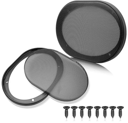 NuIth 6x9 Inch Metal Mesh Round Speaker Grill Cover, 6x9 Universal Speaker Grills Decorative for Car Speaker Mounting Home Audio DIY, Mesh Subwoofer Grill Horn Guard Protective Case