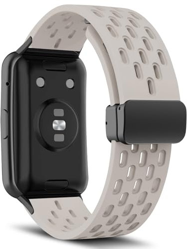 MaEiol Armband Silikon für Huawei Watch Fit, Atmungsaktives Porös Weich Sport Ersatzarmband für Special Edition/New, Sternenlicht