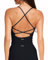 Danysu Sport BH Damen Ohne Bügel Top Crossback Abnehmbaren Gepolstert Nahtlose Sport Oberteile Bra Fitness Yoga V Ausschnitt Schwarz S