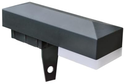 LongLife LED Zaunleuchte für Zaunpfosten 60x40mm - Farbe: anthrazitgrau - Leuchtmittel: Neutralweiß 4000K
