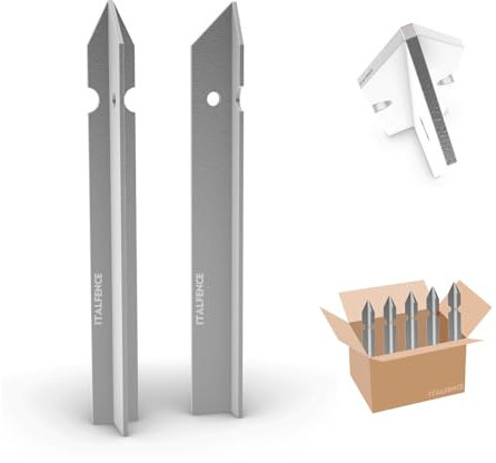 Italfence - T-Profil Zaunpfosten für Maschendraht Drahtzaun, verzinkt (verschiedene Höhen) [H 125cm, 30x30x3mm, 5 Stück]